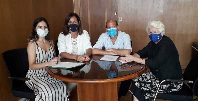 Ministro Lema, Directora Rosario Pérez y Presidente de Olivera