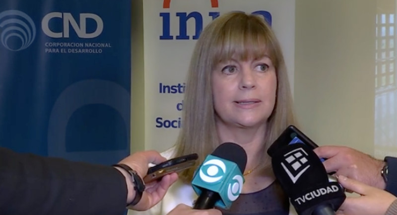  Gabriela Fulco siendo entrevistada